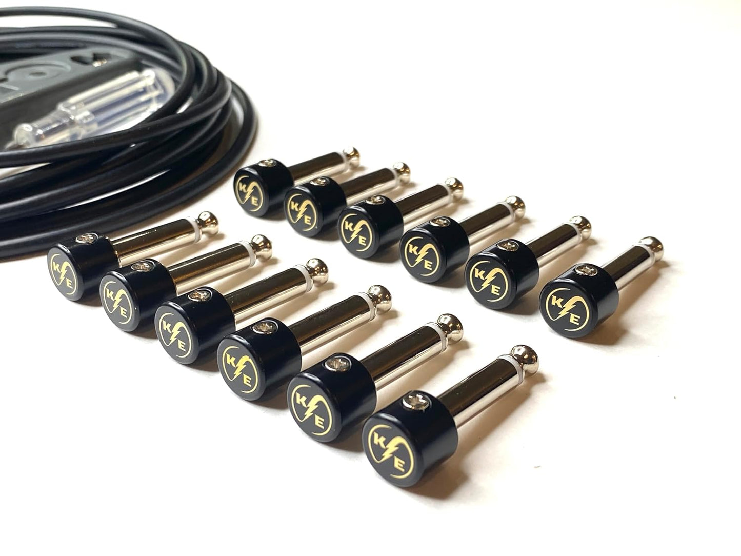 Solderless Instrument Guitar Pedal Custom Cut Cable Kit 6 Pack for Pedalboard