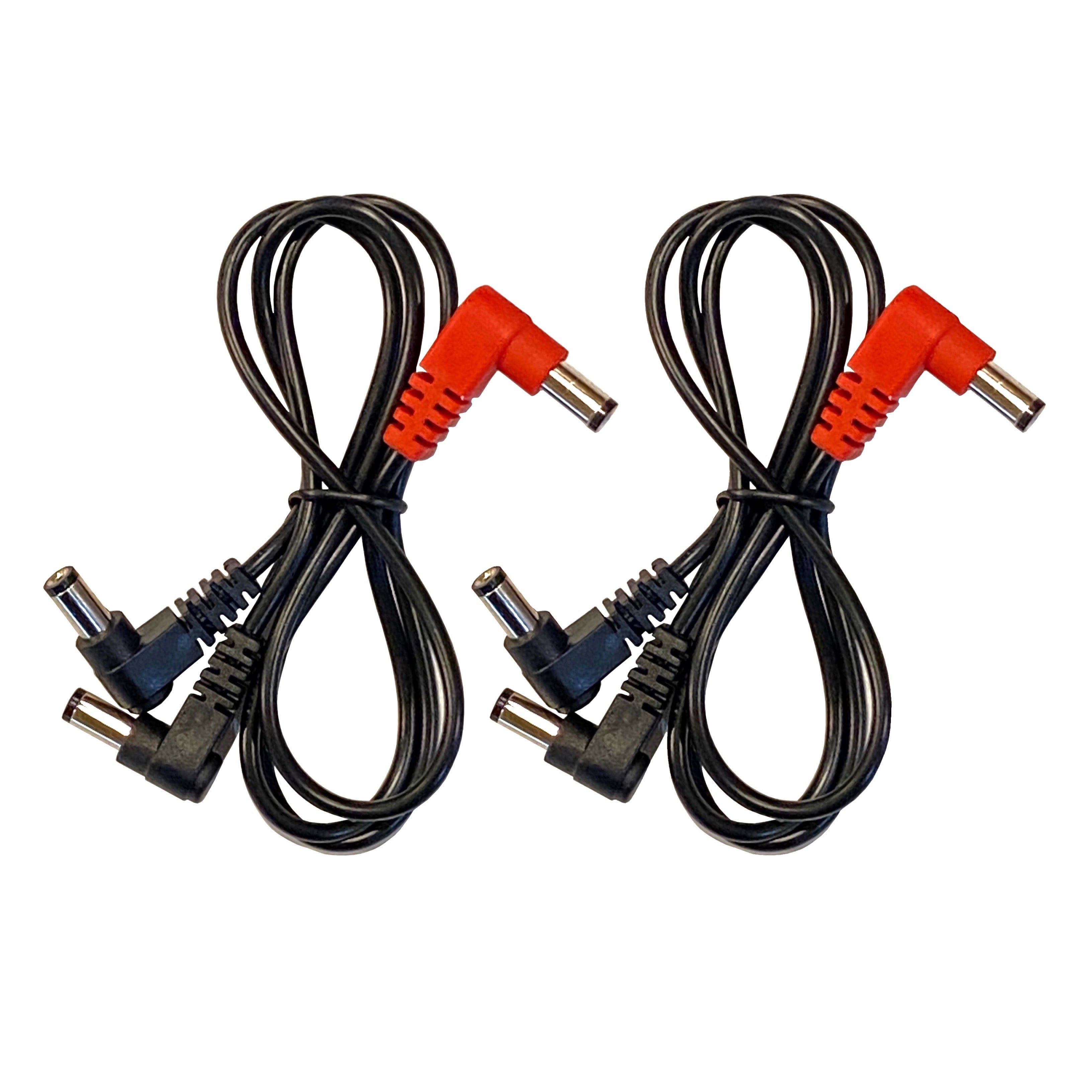 (2) Pack 2-Way Split Effects Pedal DC Power Cables for VooDoo Labs Pow ...