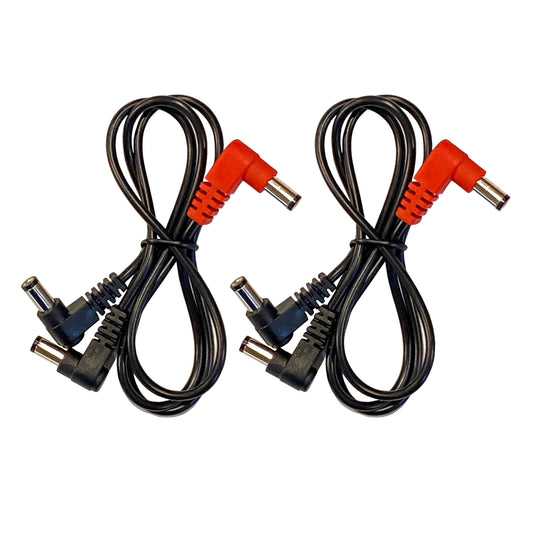 (2) Pack 2-Way Split Effects Pedal DC Power Cables for VooDoo Labs Power Supply